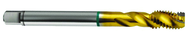 10-32 2B 3-Flute Cobalt Green Ring Semi-Bottoming 40 degree Spiral Flute Tap-TiN - Exact Tooling