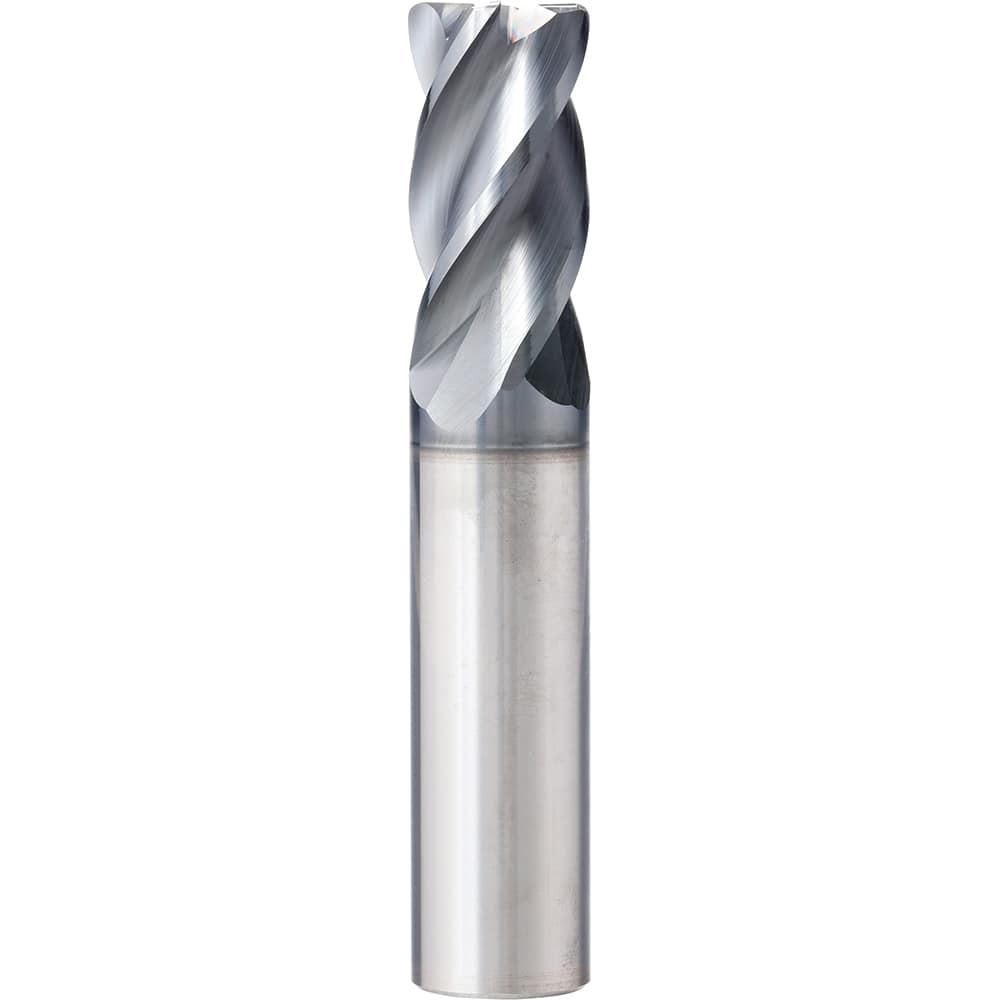 Supermill - 5/16" Diam 4 Flute Solid Carbide 0.03" Corner Radius End Mill - Exact Tooling