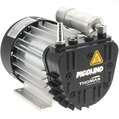 Thomas - Rotary Vane-Type Vacuum Pumps Voltage: 120 VAC Length (Decimal Inch): 8.2300 - Exact Tooling