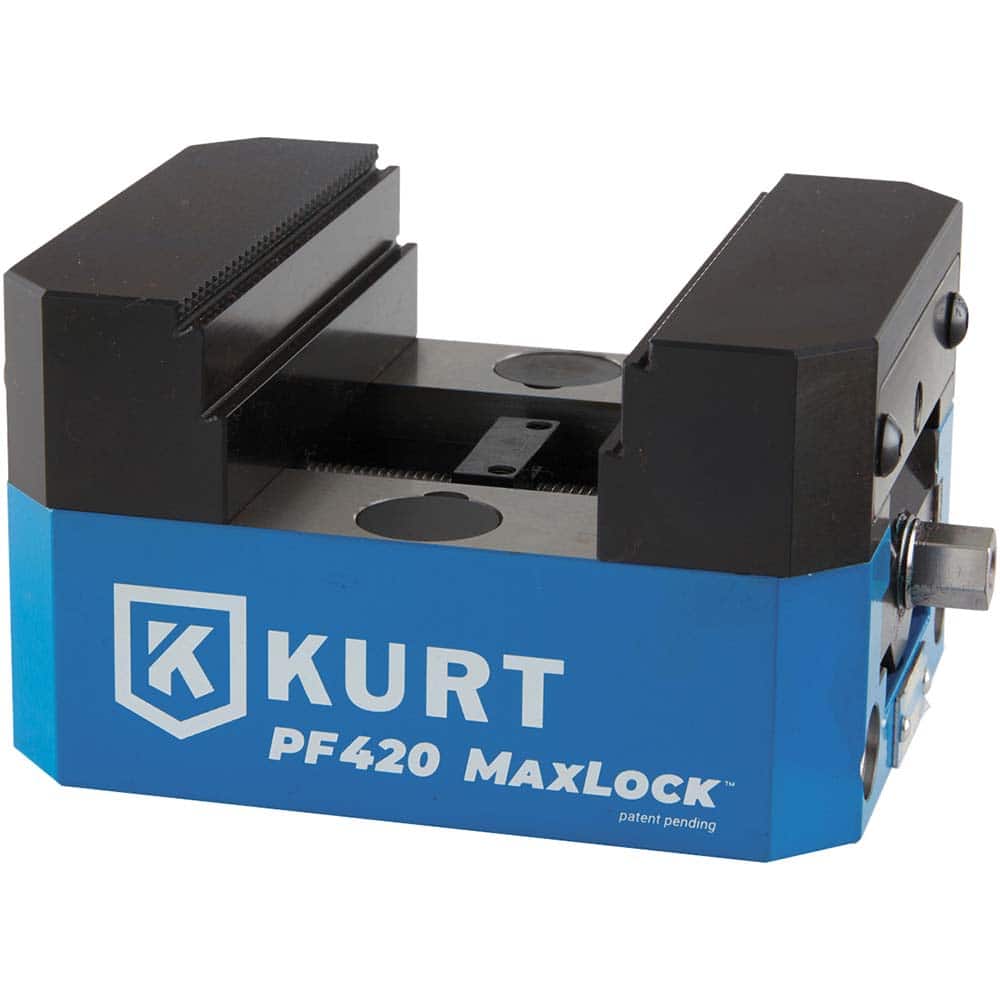 Kurt - Modular Vises & Components; System Compatibility: 5 Axis Workholding Systems ; Product Type: Serrated Vise ; Jaw Width (Inch): 4 ; Jaw Width (Decimal Inch): 4 ; Jaw Height (Inch): 1-1/4 ; Jaw Height (Decimal Inch): 1.2500 - Exact Tooling