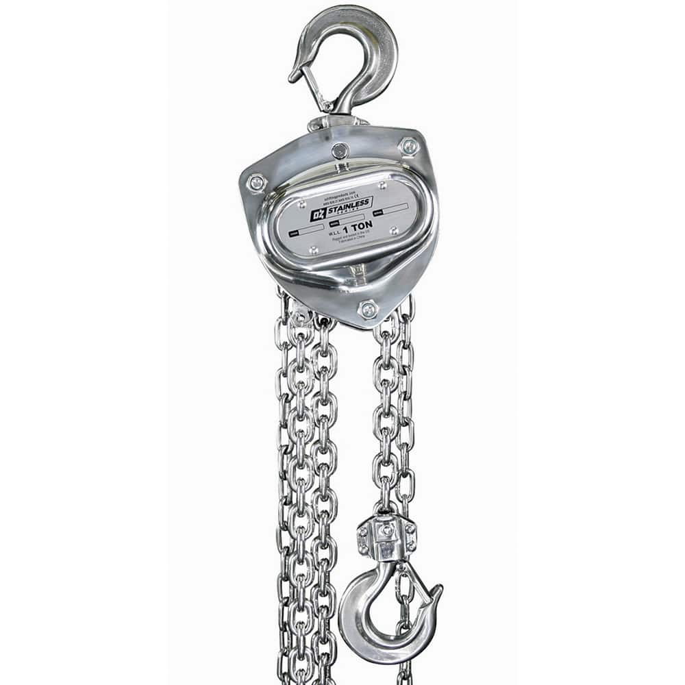 OZ Lifting Products - Manual Hoists-Chain, Rope & Strap Type: Hand Chain Hoist Lifting Material: Chain - Exact Tooling