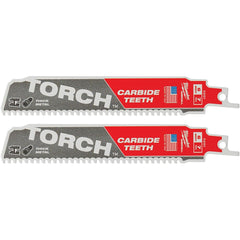 Milwaukee Tool - Reciprocating Saw Blades Blade Material: Carbide Blade Length (Inch): 6 - Exact Tooling
