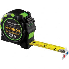 Komelon - 25' x 1" Yellow Blade Tape Measure - Exact Tooling