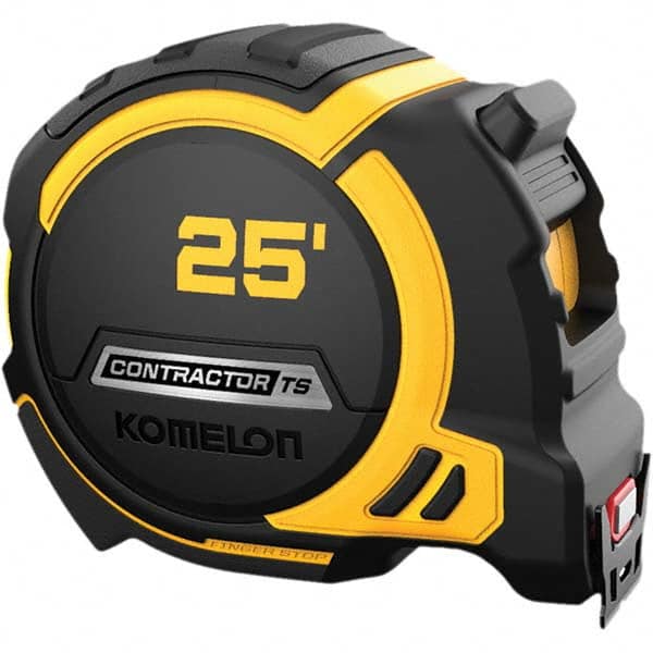 Komelon - 25' x 1-1/4" Hi-Vis Yellow/White Blade Tape Measure - Exact Tooling