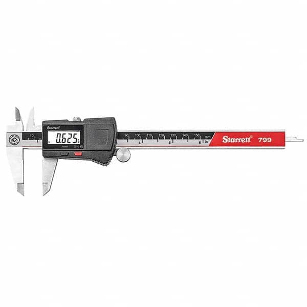 Starrett - 0 to 6" Range, 0.01mm Resolution, Electronic Caliper - Exact Tooling