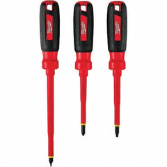 Milwaukee Tool - Screwdriver Sets Screwdriver Types Included: Slotted Number of Pieces: 3 - Exact Tooling