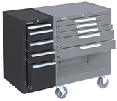 185 Brown 5-Drawer Hang-On Cabinet w/ball bearing Drawer slides - For Use With 273, 275 or 277 - Exact Tooling