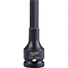 Milwaukee Tool - Impact Hex & Torx Bit Sockets Drive Size (Inch): 3/8 Hex Size (mm): 8.0 - Exact Tooling
