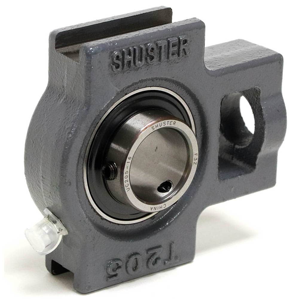 Shuster - UCT205-16, 1" ID, 3-1/2" OAL x 97mm OAH, Ball Bearing Take-Up Unit - Exact Tooling