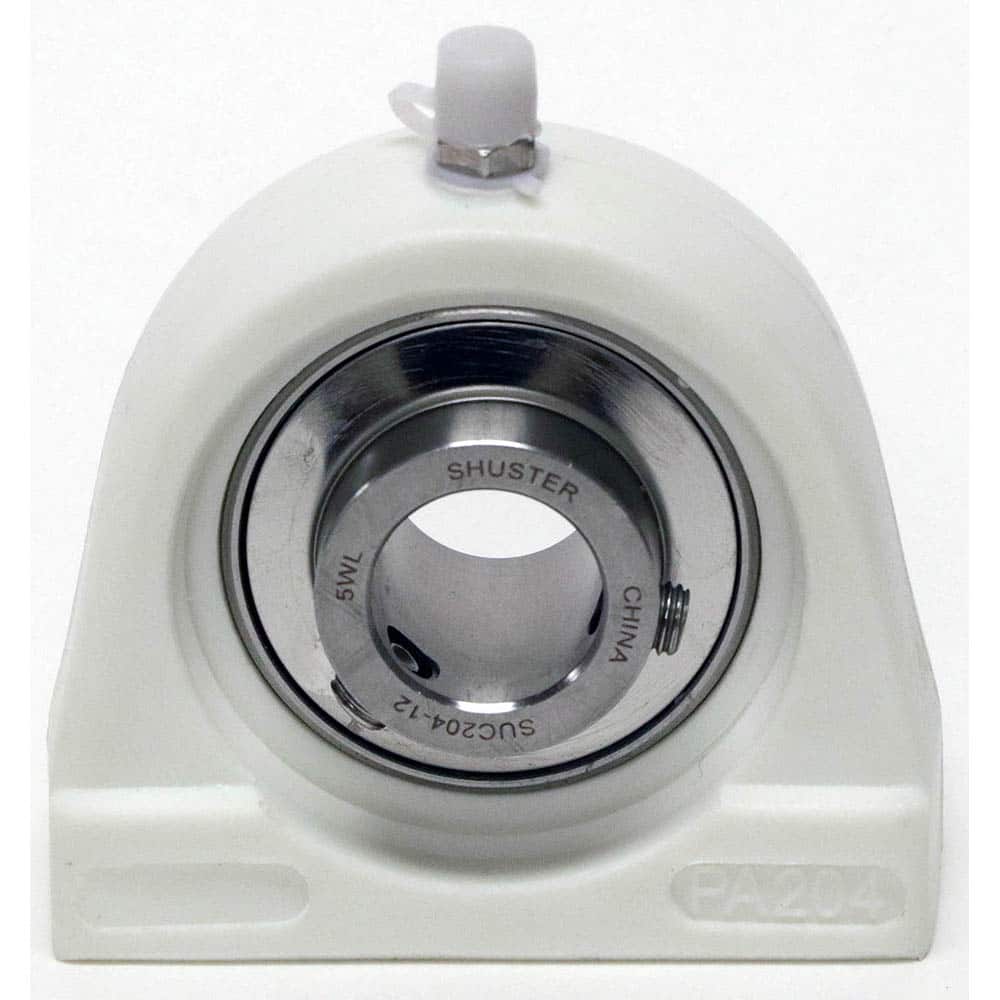 Shuster - SUCTPA207-20, 1-1/4" ID, 110mm OAL x 3-3/4" OAH x 1-7/8" Wide, Tap Base Pillow Block - Exact Tooling