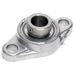 Shuster - SNASFL206, 30mm ID, 80mm OAL x 148mm OAH48.1mm Wide, 2-Bolt Flange Bearing - Exact Tooling