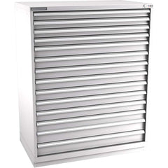 Champion Tool Storage - Modular Storage Cabinets; Type: Eye-Level Extra Width Drawer Cabinet ; Number of Drawers: 14.000 ; Height (Inch): 59-1/2 ; Width (Inch): 47 ; Depth (Inch): 28-1/2 ; Color: Light Gray - Exact Tooling