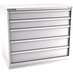 Champion Tool Storage - Modular Storage Cabinets; Type: Counter-Height Extra Width Drawer Cabinet ; Number of Drawers: 5.000 ; Height (Inch): 41-3/4 ; Width (Inch): 47 ; Depth (Inch): 28-1/2 ; Color: Light Gray - Exact Tooling