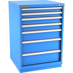 Champion Tool Storage - Modular Storage Cabinets; Type: Counter-Height Standard Width Drawer Cabinet ; Number of Drawers: 7.000 ; Height (Inch): 41-3/4 ; Width (Inch): 28-1/4 ; Depth (Inch): 28-1/2 ; Color: Bright Blue - Exact Tooling