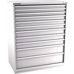 Champion Tool Storage - Modular Storage Cabinets; Type: Eye-Level Extra Width Drawer Cabinet ; Number of Drawers: 11.000 ; Height (Inch): 59-1/2 ; Width (Inch): 47 ; Depth (Inch): 28-1/2 ; Color: Light Gray - Exact Tooling