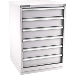 Champion Tool Storage - Modular Storage Cabinets; Type: Counter-Height Standard Width Drawer Cabinet ; Number of Drawers: 6.000 ; Height (Inch): 41-3/4 ; Width (Inch): 28-1/4 ; Depth (Inch): 28-1/2 ; Color: Light Gray - Exact Tooling
