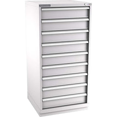 Champion Tool Storage - Modular Storage Cabinets; Type: Eye-Level Standard Width Drawer Cabinet ; Number of Drawers: 9.000 ; Height (Inch): 59-1/2 ; Width (Inch): 28-1/4 ; Depth (Inch): 28-1/2 ; Color: Light Gray - Exact Tooling