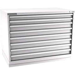 Champion Tool Storage - Modular Storage Cabinets; Type: Bench-Height Extra Width Drawer Cabinet ; Number of Drawers: 8.000 ; Height (Inch): 35-7/8 ; Width (Inch): 47 ; Depth (Inch): 28-1/2 ; Color: Light Gray - Exact Tooling