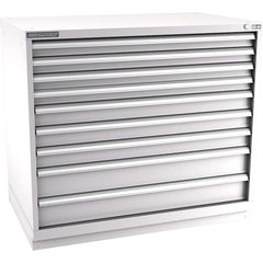 Champion Tool Storage - Modular Storage Cabinets; Type: Counter-Height Extra Width Drawer Cabinet ; Number of Drawers: 9.000 ; Height (Inch): 41-3/4 ; Width (Inch): 47 ; Depth (Inch): 28-1/2 ; Color: Light Gray - Exact Tooling