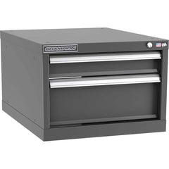 Champion Tool Storage - Modular Storage Cabinets; Type: Under-Desk Narrow Width Drawer Cabinet ; Number of Drawers: 2.000 ; Height (Inch): 15-3/4 ; Width (Inch): 22-3/16 ; Depth (Inch): 28-1/2 ; Color: Dark Gray - Exact Tooling
