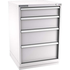 Champion Tool Storage - Modular Storage Cabinets; Type: Counter-Height Standard Width Drawer Cabinet ; Number of Drawers: 4.000 ; Height (Inch): 41-3/4 ; Width (Inch): 28-1/4 ; Depth (Inch): 28-1/2 ; Color: Light Gray - Exact Tooling