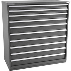 Champion Tool Storage - Modular Storage Cabinets; Type: Eye-Level Double Width Drawer Cabinet ; Number of Drawers: 10.000 ; Height (Inch): 59-1/2 ; Width (Inch): 56-1/2 ; Depth (Inch): 28-1/2 ; Color: Dark Gray - Exact Tooling