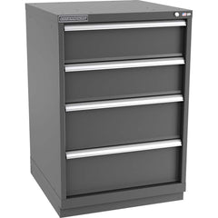 Champion Tool Storage - Modular Storage Cabinets; Type: Counter-Height Standard Width Drawer Cabinet ; Number of Drawers: 4.000 ; Height (Inch): 41-3/4 ; Width (Inch): 28-1/4 ; Depth (Inch): 28-1/2 ; Color: Dark Gray - Exact Tooling