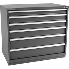Champion Tool Storage - Modular Storage Cabinets; Type: Counter-Height Extra Width Drawer Cabinet ; Number of Drawers: 6.000 ; Height (Inch): 41-3/4 ; Width (Inch): 47 ; Depth (Inch): 28-1/2 ; Color: Dark Gray - Exact Tooling