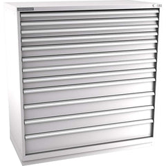 Champion Tool Storage - Modular Storage Cabinets; Type: Eye-Level Double Width Drawer Cabinet ; Number of Drawers: 12.000 ; Height (Inch): 59-1/2 ; Width (Inch): 56-1/2 ; Depth (Inch): 28-1/2 ; Color: Light Gray - Exact Tooling