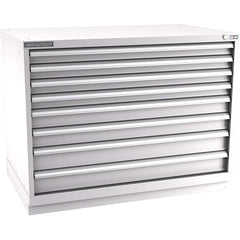 Champion Tool Storage - Modular Storage Cabinets; Type: Bench-Height Extra Width Drawer Cabinet ; Number of Drawers: 8.000 ; Height (Inch): 35-7/8 ; Width (Inch): 47 ; Depth (Inch): 28-1/2 ; Color: Light Gray - Exact Tooling