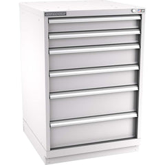 Champion Tool Storage - Modular Storage Cabinets; Type: Counter-Height Standard Width Drawer Cabinet ; Number of Drawers: 6.000 ; Height (Inch): 41-3/4 ; Width (Inch): 28-1/4 ; Depth (Inch): 28-1/2 ; Color: Light Gray - Exact Tooling