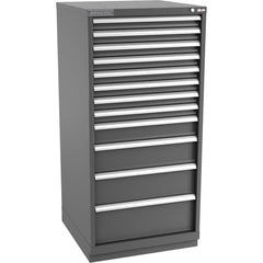 Champion Tool Storage - Modular Storage Cabinets; Type: Eye-Level Standard Width Drawer Cabinet ; Number of Drawers: 12.000 ; Height (Inch): 59-1/2 ; Width (Inch): 28-1/4 ; Depth (Inch): 28-1/2 ; Color: Dark Gray - Exact Tooling