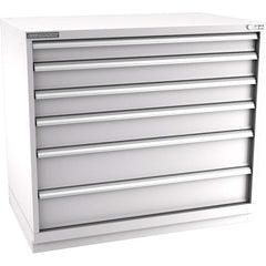 Champion Tool Storage - Modular Storage Cabinets; Type: Counter-Height Extra Width Drawer Cabinet ; Number of Drawers: 6.000 ; Height (Inch): 41-3/4 ; Width (Inch): 47 ; Depth (Inch): 28-1/2 ; Color: Light Gray - Exact Tooling