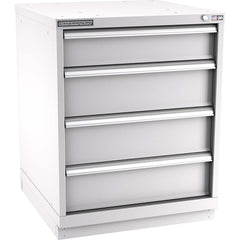 Champion Tool Storage - Modular Storage Cabinets; Type: Bench-Height Standard Width Drawer Cabinet ; Number of Drawers: 4.000 ; Height (Inch): 35-7/8 ; Width (Inch): 28-1/4 ; Depth (Inch): 28-1/2 ; Color: Light Gray - Exact Tooling