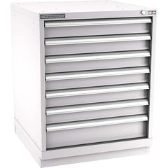 Champion Tool Storage - Modular Storage Cabinets; Type: Bench-Height Standard Width Drawer Cabinet ; Number of Drawers: 7.000 ; Height (Inch): 35-7/8 ; Width (Inch): 28-1/4 ; Depth (Inch): 28-1/2 ; Color: Light Gray - Exact Tooling