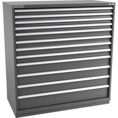 Champion Tool Storage - Modular Storage Cabinets; Type: Eye-Level Double Width Drawer Cabinet ; Number of Drawers: 12.000 ; Height (Inch): 59-1/2 ; Width (Inch): 56-1/2 ; Depth (Inch): 28-1/2 ; Color: Dark Gray - Exact Tooling