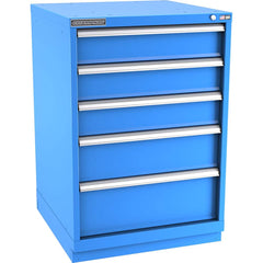 Champion Tool Storage - Modular Storage Cabinets; Type: Counter-Height Standard Width Drawer Cabinet ; Number of Drawers: 5.000 ; Height (Inch): 41-3/4 ; Width (Inch): 28-1/4 ; Depth (Inch): 28-1/2 ; Color: Bright Blue - Exact Tooling