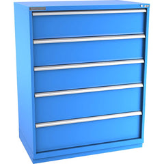 Champion Tool Storage - Modular Storage Cabinets; Type: Eye-Level Extra Width Drawer Cabinet ; Number of Drawers: 5.000 ; Height (Inch): 59-1/2 ; Width (Inch): 47 ; Depth (Inch): 28-1/2 ; Color: Bright Blue - Exact Tooling