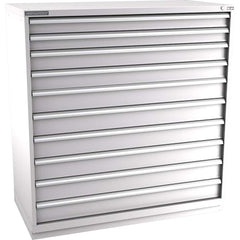 Champion Tool Storage - Modular Storage Cabinets; Type: Eye-Level Double Width Drawer Cabinet ; Number of Drawers: 10.000 ; Height (Inch): 59-1/2 ; Width (Inch): 56-1/2 ; Depth (Inch): 28-1/2 ; Color: Light Gray - Exact Tooling