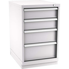 Champion Tool Storage - Modular Storage Cabinets; Type: Bench-Height Narrow Width Drawer Cabinet ; Number of Drawers: 4.000 ; Height (Inch): 35-7/8 ; Width (Inch): 22-3/16 ; Depth (Inch): 28-1/2 ; Color: Light Gray - Exact Tooling