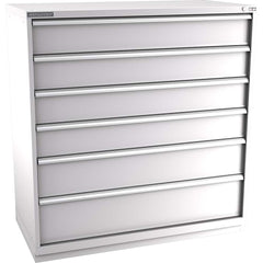 Champion Tool Storage - Modular Storage Cabinets; Type: Eye-Level Double Width Drawer Cabinet ; Number of Drawers: 6.000 ; Height (Inch): 59-1/2 ; Width (Inch): 56-1/2 ; Depth (Inch): 28-1/2 ; Color: Light Gray - Exact Tooling