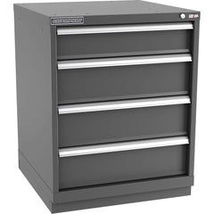 Champion Tool Storage - Modular Storage Cabinets; Type: Bench-Height Standard Width Drawer Cabinet ; Number of Drawers: 4.000 ; Height (Inch): 35-7/8 ; Width (Inch): 28-1/4 ; Depth (Inch): 28-1/2 ; Color: Dark Gray - Exact Tooling