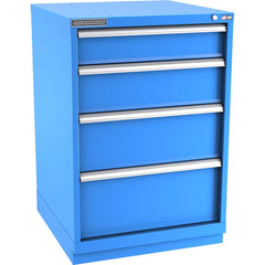 Champion Tool Storage - Modular Storage Cabinets; Type: Counter-Height Standard Width Drawer Cabinet ; Number of Drawers: 4.000 ; Height (Inch): 41-3/4 ; Width (Inch): 28-1/4 ; Depth (Inch): 28-1/2 ; Color: Bright Blue - Exact Tooling
