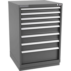 Champion Tool Storage - Modular Storage Cabinets; Type: Counter-Height Standard Width Drawer Cabinet ; Number of Drawers: 8.000 ; Height (Inch): 41-3/4 ; Width (Inch): 28-1/4 ; Depth (Inch): 28-1/2 ; Color: Dark Gray - Exact Tooling