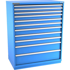 Champion Tool Storage - Modular Storage Cabinets; Type: Eye-Level Extra Width Drawer Cabinet ; Number of Drawers: 11.000 ; Height (Inch): 59-1/2 ; Width (Inch): 47 ; Depth (Inch): 28-1/2 ; Color: Bright Blue - Exact Tooling