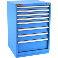 Champion Tool Storage - Modular Storage Cabinets; Type: Counter-Height Standard Width Drawer Cabinet ; Number of Drawers: 8.000 ; Height (Inch): 41-3/4 ; Width (Inch): 28-1/4 ; Depth (Inch): 28-1/2 ; Color: Bright Blue - Exact Tooling