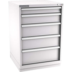 Champion Tool Storage - Modular Storage Cabinets; Type: Counter-Height Standard Width Drawer Cabinet ; Number of Drawers: 5.000 ; Height (Inch): 41-3/4 ; Width (Inch): 28-1/4 ; Depth (Inch): 28-1/2 ; Color: Light Gray - Exact Tooling