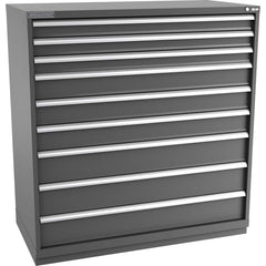 Champion Tool Storage - Modular Storage Cabinets; Type: Eye-Level Double Width Drawer Cabinet ; Number of Drawers: 9.000 ; Height (Inch): 59-1/2 ; Width (Inch): 56-1/2 ; Depth (Inch): 28-1/2 ; Color: Dark Gray - Exact Tooling