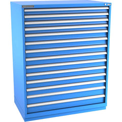 Champion Tool Storage - Modular Storage Cabinets; Type: Eye-Level Extra Width Drawer Cabinet ; Number of Drawers: 14.000 ; Height (Inch): 59-1/2 ; Width (Inch): 47 ; Depth (Inch): 28-1/2 ; Color: Bright Blue - Exact Tooling
