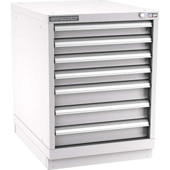 Champion Tool Storage - Modular Storage Cabinets; Type: Desk-Height Narrow Width Drawer Cabinet ; Number of Drawers: 7.000 ; Height (Inch): 29-7/8 ; Width (Inch): 22-3/16 ; Depth (Inch): 28-1/2 ; Color: Light Gray - Exact Tooling